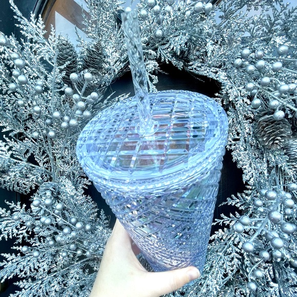 Starbucks 2022 Unicorn Iridescent Jewelled Holiday Cold Cup Tumbler Venti 24oz - Picture 3 of 4